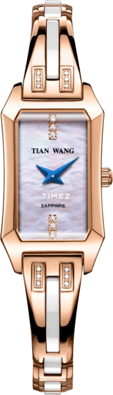 TianWang,Morbidezza 18mm,18mm,Stainless Steel,Rose Gold,Quartz,Sapphire,Glass,Rectangular,LS3865P,LS3865P-A