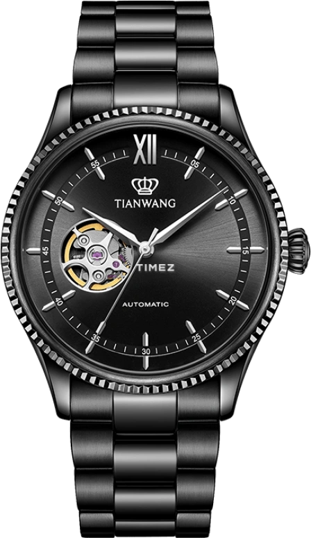 TianWang,Kunlun 40.50mm,40.50mm,Stainless Steel,Black,Automatic,Sapphire,Glass,Round,GS51232B,GS51232B.B.B