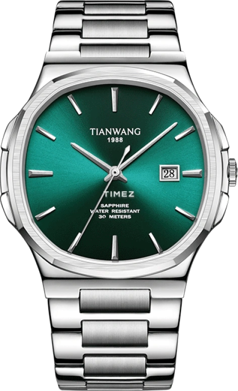 TianWang,Sea ,Stainless Steel,Green,Quartz,Day,Sapphire,Glass,GS31204S,GS31204S.D.S.E