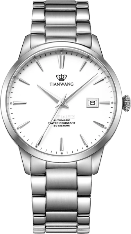 TianWang,Cardiac ,Stainless Steel,Silver White,Automatic,Day,Sapphire,GS51152S,GS51152S.D.S.W-1