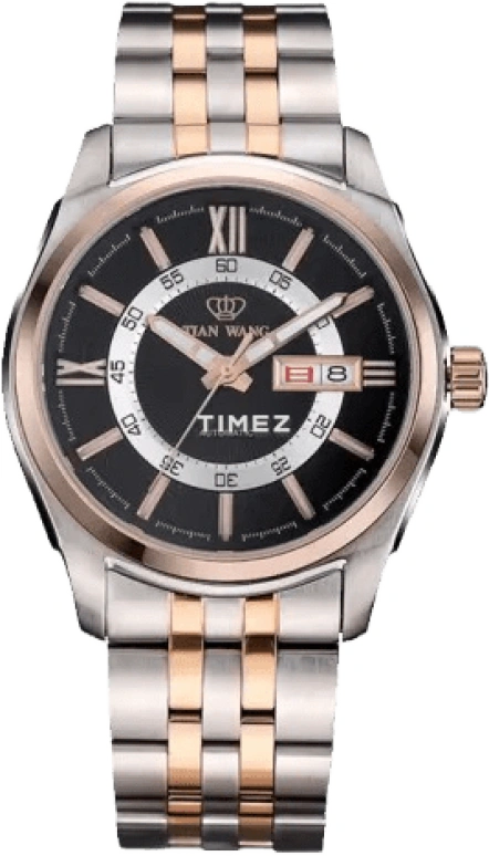 TianWang,Other ,Stainless Steel,Rose Gold,Black,Automatic,Date,Day,GS5640TP,GS5640TP/DD