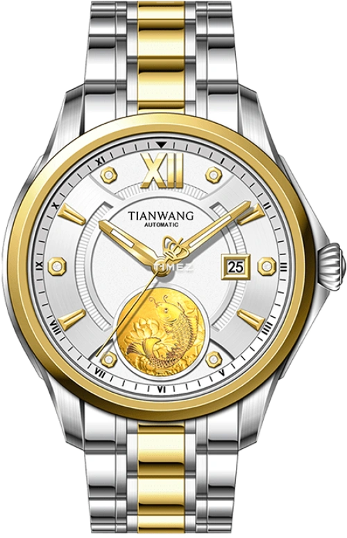 TianWang,Legend 41.50mm,41.50mm,Stainless Steel,Silver White,Automatic,Day,Crystal Glass,GS5878T,GS5878T/D-1