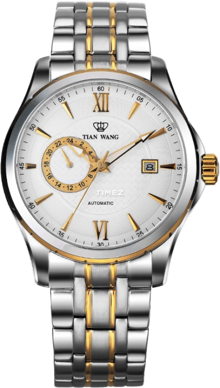 TianWang,Other ,Stainless Steel,White,Automatic,Day,Sapphire,Glass,GS5733T,GS5733T/D