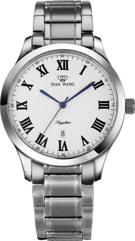 TianWang,Other 40mm,40mm,Stainless Steel,White,Quartz,Day,Sapphire,Glass,GS3686S,GS3686S/D