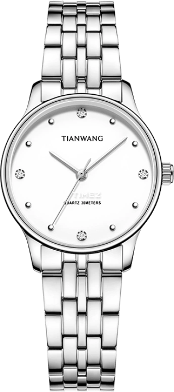 TianWang,Sea 28mm,28mm,Stainless Steel,White,Quartz,Crystal Glass,Round,LS31545S,LS31545S.S.W