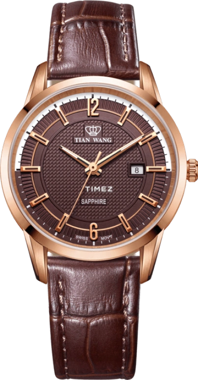 TianWang,Grace ,Stainless Steel,Coffee,Quartz,Day,Sapphire,Crystal Glass,LS3816P,LS3816P/D