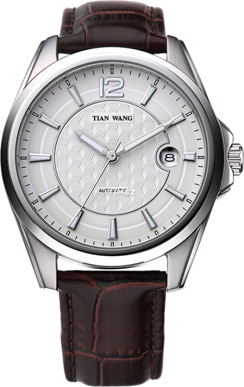 TianWang,Other ,Stainless Steel,White,Automatic,Day,Sapphire,Glass,GS5753S,GS5753S/D-A