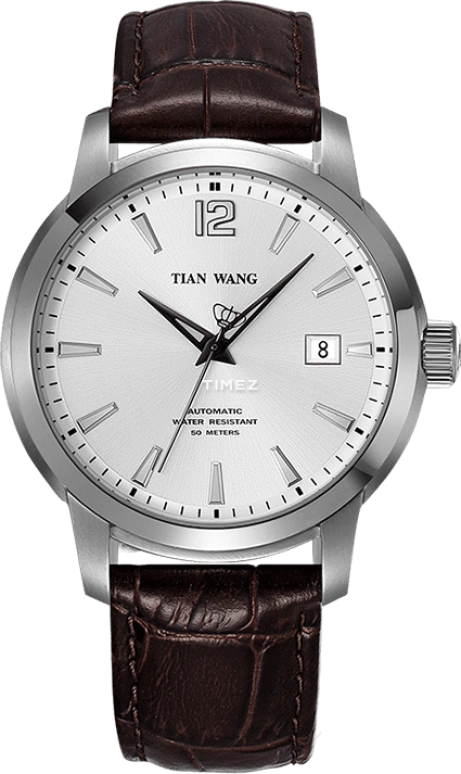 TianWang,Other ,Stainless Steel,White,Automatic,Day,Crystal Glass,GS5916S,GS5916S/DA