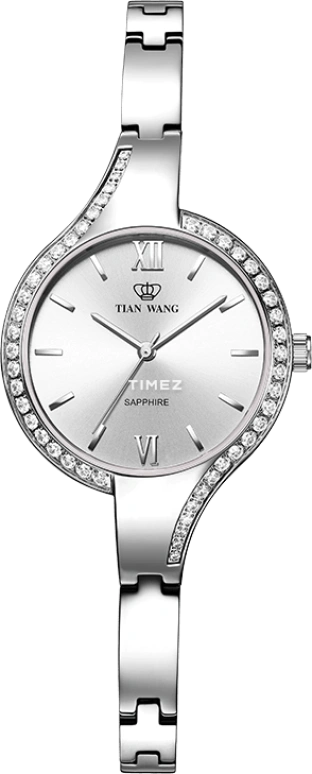 TianWang,Star ,Stainless Steel,Silver,Grey,Quartz,Sapphire,Crystal Glass,Round,LS31017S,LS31017S.S.S