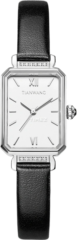 TianWang,Other 27mm,27mm,Stainless Steel,White,Quartz,Crystal Glass,Rectangular,LS31283S,LS31283S.LB.W.A