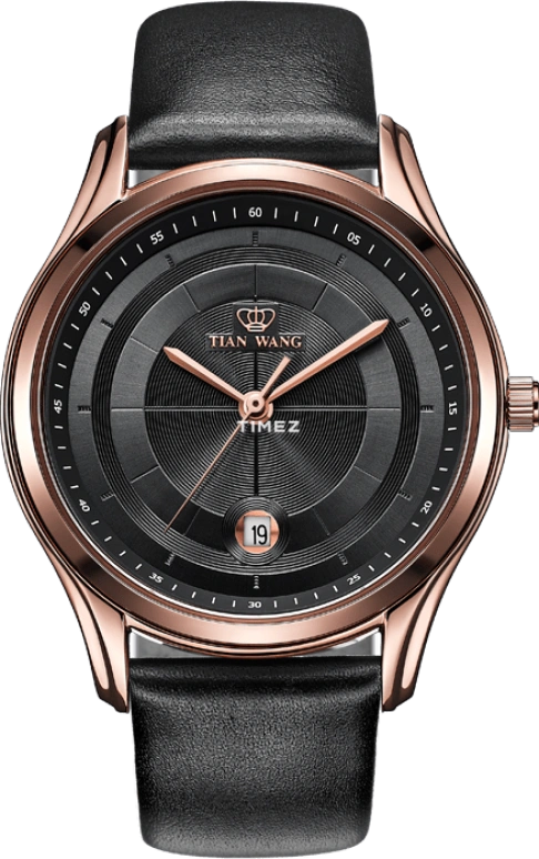 TianWang,Grace ,Stainless Steel,Black,Quartz,Day,Sapphire,Crystal Glass,GS3713P,GS3713P/D