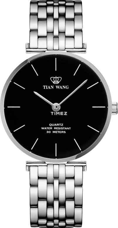 TianWang,TWINKLE ,Stainless Steel,Black,Quartz,Sapphire,Glass,Round,LS3910S,LS3910S-B