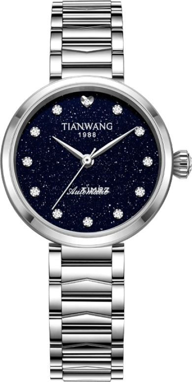 TianWang,MISS ONE 29mm,29mm,Stainless Steel,Black,Automatic,Crystal Glass,Round,LS51326S,LS51326S.S.B