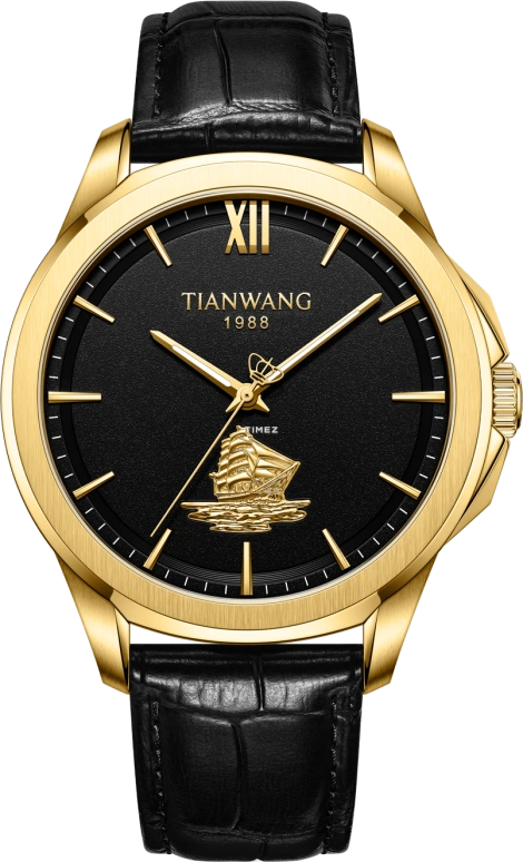 TianWang,Legend 42mm,42mm,Stainless Steel,Black,Automatic,Crystal Glass,Round,GS51553G,GS51553G.LB.KB
