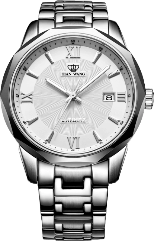TianWang,Cardiac ,Stainless Steel,Tungsten,Silver,Automatic,Day,Sapphire,Crystal Glass,GS5770S,GS5770S/D-A