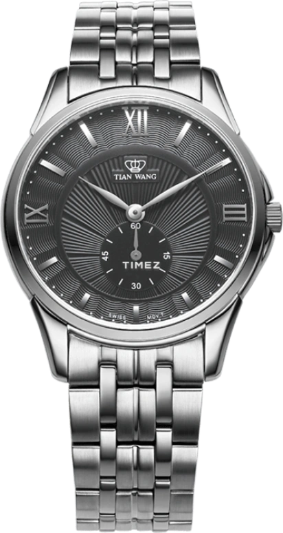 TianWang,Grace ,Stainless Steel,Grey,Quartz,Sapphire,Crystal Glass,Round,GS3699S
