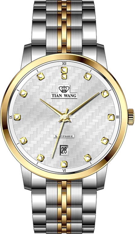 TianWang,Cardiac ,Stainless Steel,White,Quartz,Day,Sapphire,Crystal Glass,LS3898T,LS3898T/D