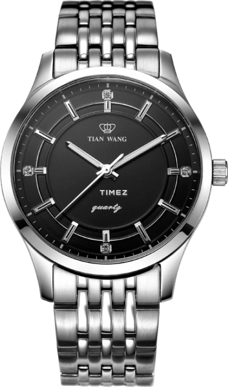 TianWang,Sea 40mm,40mm,Stainless Steel,Black,Quartz,Crystal Glass,Round,GS3796S