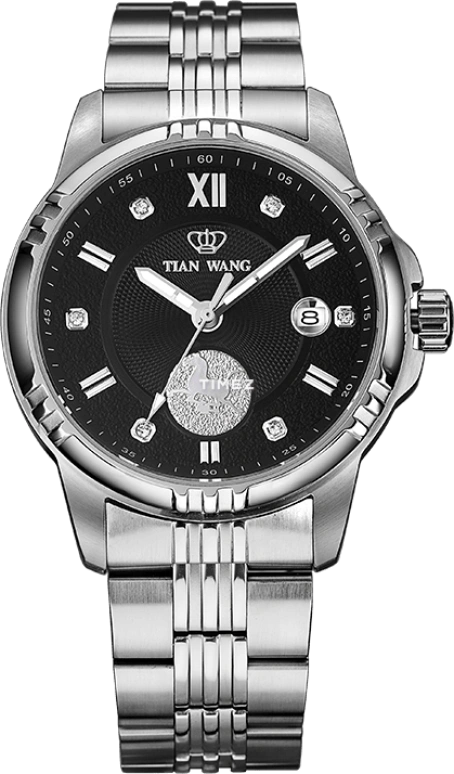 TianWang,Other ,Stainless Steel,Black,Automatic,Day,Sapphire,Glass,GS5659S,GS5659S/D