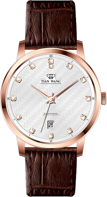 TianWang,Cardiac ,Stainless Steel,White,Quartz,Day,Sapphire,Crystal Glass,GS3897P,GS3897P/D