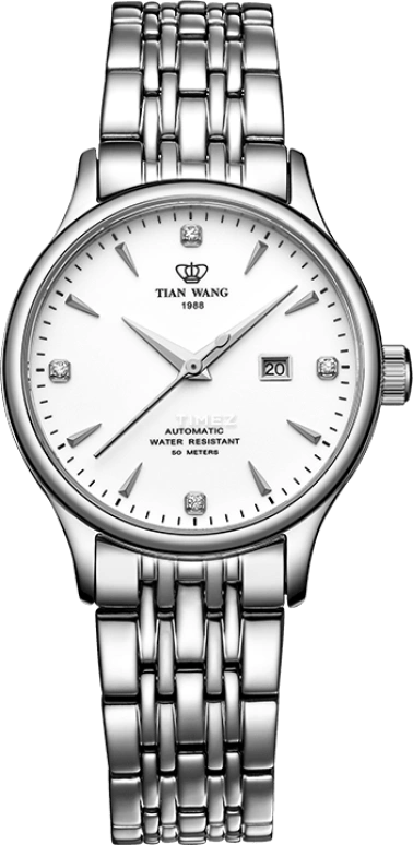 TianWang,Kunlun 32mm,32mm,Stainless Steel,White,Automatic,Day,Sapphire,Glass,LS5876S,LS5876S/D-A