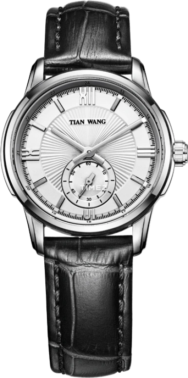 TianWang,Grace ,Stainless Steel,White,Quartz,Sapphire,Crystal Glass,Round,LS3741S,LS3741S-A