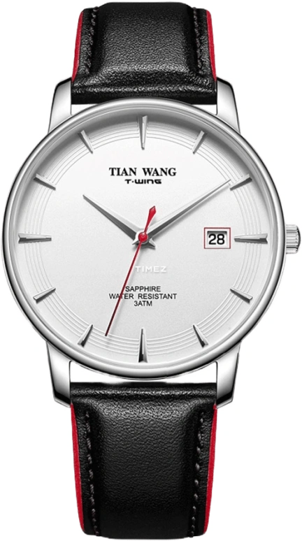TianWang,Other ,Stainless Steel,Silver White,Quartz,Day,Sapphire,Crystal Glass,GS31068S,GS31068S.D.LB.S