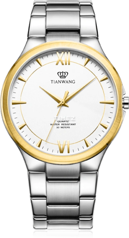 TianWang,Other ,Stainless Steel,White,Quartz,Sapphire,Crystal Glass,Round,GS31156T,GS31156T.S.W