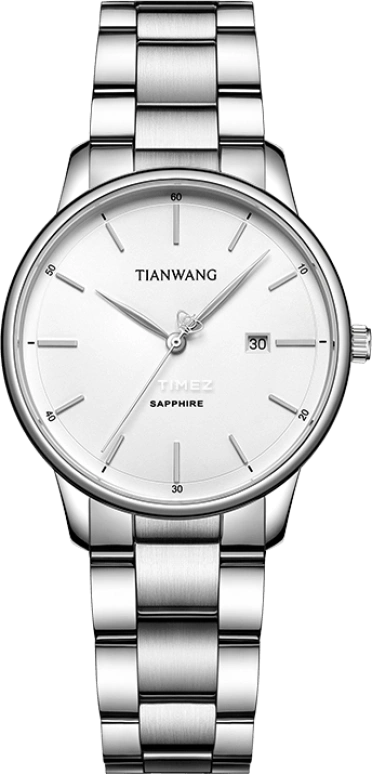 TianWang,Sea 30mm,30mm,Stainless Steel,White,Quartz,Day,Sapphire,Crystal Glass,LS31193S,LS31193S.D.S.W