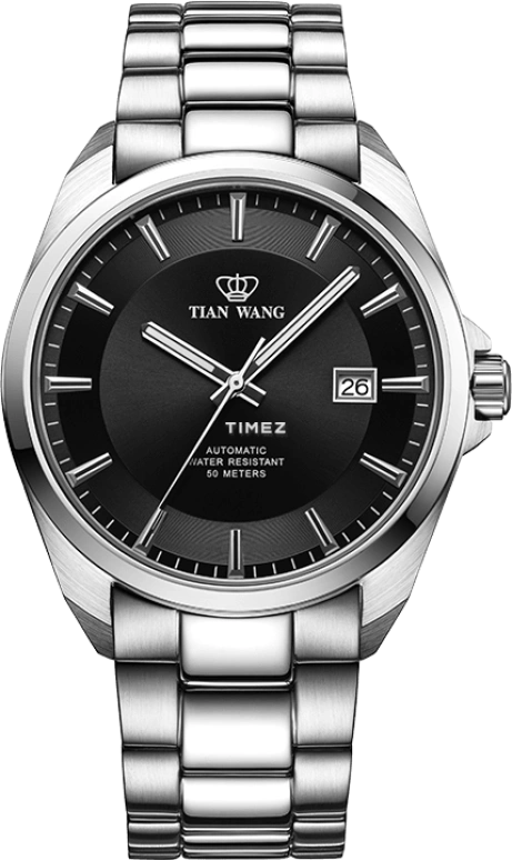 TianWang,MOUNTAINS ,Stainless Steel,Black,Automatic,Day,Sapphire,Glass,GS51004S,GS51004S.D.S.B