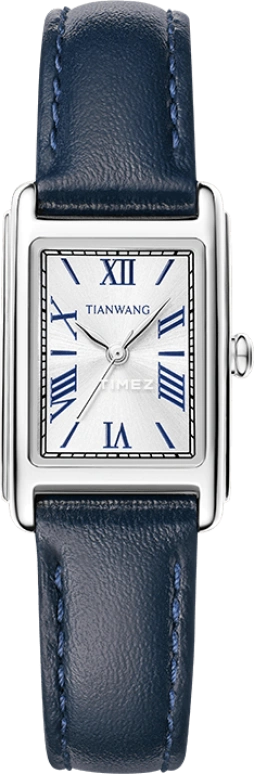 TianWang,Star 30.70mm,30.70mm,Stainless Steel,Silver White,Quartz,Crystal Glass,Rectangular,LS31354S,LS31354S.LU.S
