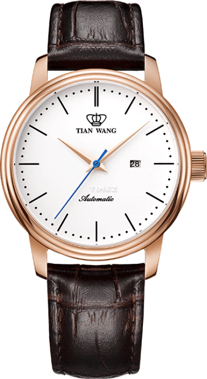 TianWang,Kunlun ,Stainless Steel,Rose Gold,White,Automatic,Day,Sapphire,Glass,LS5914P,LS5914P/D
