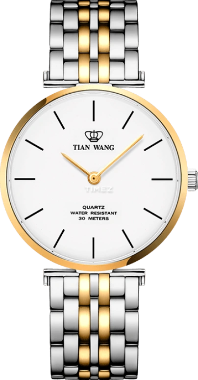 TianWang,TWINKLE 30mm,30mm,Stainless Steel,White,Quartz,Sapphire,Glass,Round,LS3910T