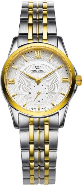 TianWang,Cardiac ,Stainless Steel,White,Quartz,Sapphire,Crystal Glass,Round,LS3699T