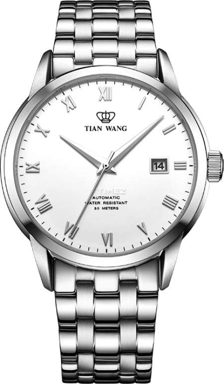 TianWang,Kunlun 40mm,40mm,Stainless Steel,White,Automatic,Day,Sapphire,Crystal Glass,GS5917S,GS5917S/D-A