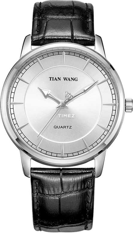 TianWang,Canonical Rhyme ,Stainless Steel,White,Quartz,Hardlex,Glass,Round,GS3857S