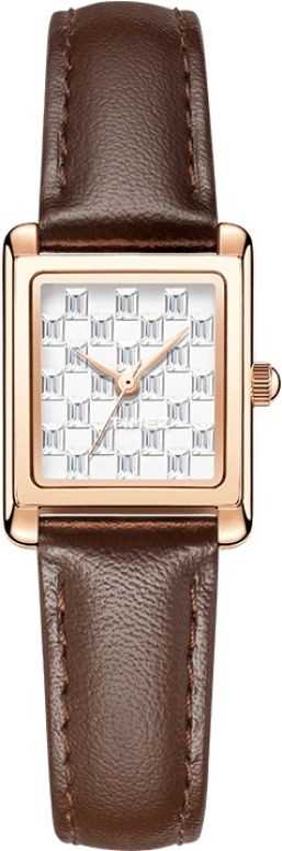 TianWang,Crush to Love 26mm,26mm,Stainless Steel,White,Quartz,Crystal Glass,Square,LS31383P,LS31383P.LC.W