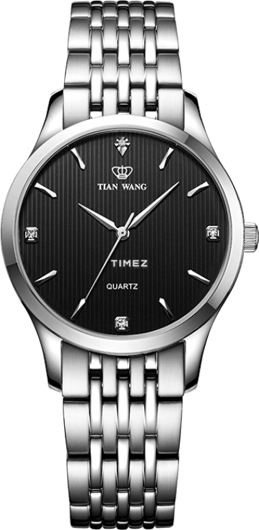 TianWang,Sea ,Stainless Steel,Black,Quartz,Sapphire,Glass,Round,LS3798S
