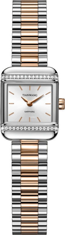 TianWang,Shine ,Stainless Steel,Silver,Quartz,Crystal Glass,Rectangular,LS31578TP,LS31578TP.TP.S