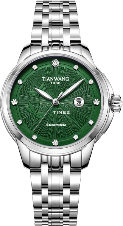 TianWang,Fille ,Stainless Steel,Green,Automatic,Day,Sapphire,Glass,LS51267S,LS51267S.D.S.E