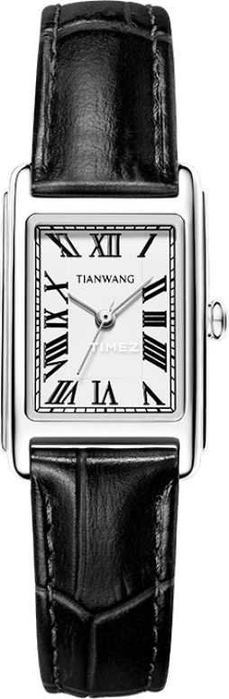 TianWang,Crush to Love 24mm,24mm,Stainless Steel,Silver White,Quartz,Crystal Glass,Rectangular,LS31369S,LS31369S.LB.W