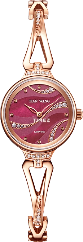 TianWang,Star ,Stainless Steel,Wine Red,Quartz,Sapphire,Glass,Round,LS3852P,LS3852P-C