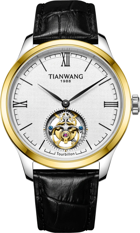 TianWang,Legend 42mm,42mm,Stainless Steel,White,Handwound,Tourbillon,Crystal Glass,GS51510T,GS51510T.LB.W