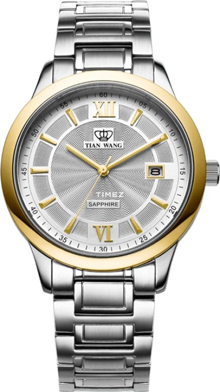TianWang,Cardiac ,Stainless Steel,White,Quartz,Day,Sapphire,Crystal Glass,GS3680T,GS3680T/D