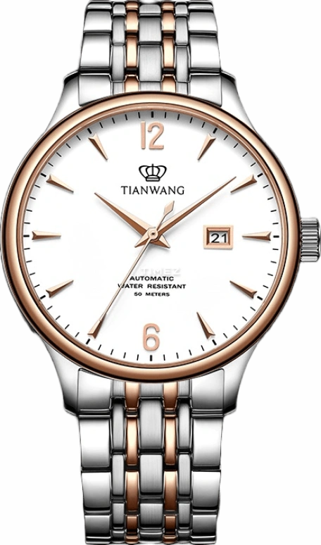 TianWang,Kunlun 32mm,32mm,Stainless Steel,White,Automatic,Day,Sapphire,Glass,GS5845TP,GS5845TP.D.TP.W