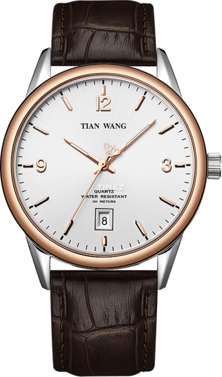 TianWang,Sea ,Stainless Steel,Rose Gold,White,Quartz,Day,Crystal Glass,GS3922TP,GS3922TP/D
