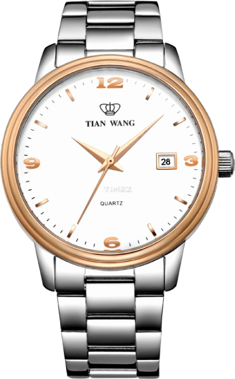 TianWang,Sea ,Stainless Steel,Rose Gold,White,Quartz,Day,Sapphire,Glass,GS3873TP,GS3873TP/D