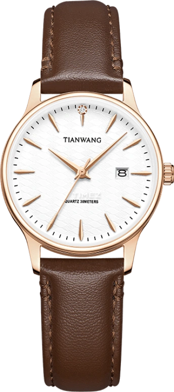TianWang,Sea 28mm,28mm,Stainless Steel,White,Quartz,Day,Crystal Glass,LS31541P,LS31541P.D.LC.W