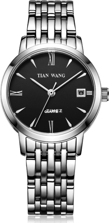 TianWang,Cardiac ,Stainless Steel,Black,Quartz,Day,Sapphire,Glass,LS3774S,LS3774S/D-B