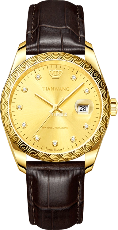 TianWang,18K GOLD 41mm,41mm,Yellow Gold,Gold,Automatic,Day,Sapphire,GG51550G,GG51550G.D.G.KG-G